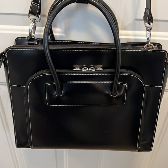 Mcklein Travel case black leather GUC - Picture 1 of 16